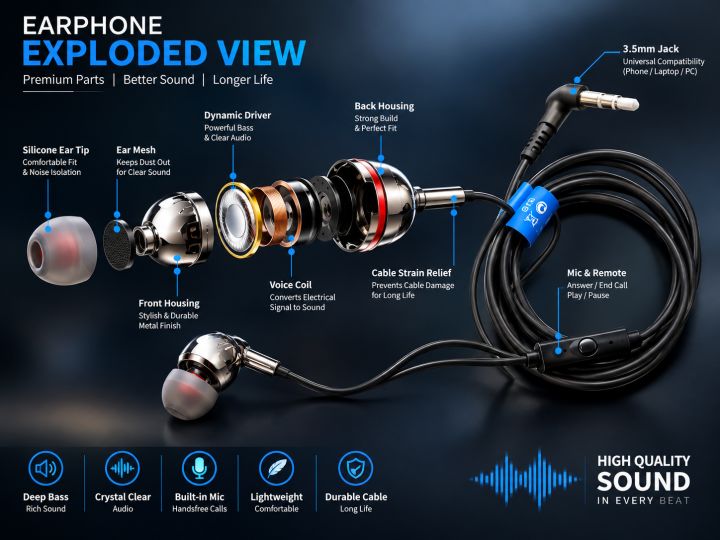 FASTX%20X19%20Wired%20Earphones%20with%20Mic%20%7C%20Stereo%20Handsfree%20with%20AUX%20%7C%20HD%20Sound%20&%20Deep%20Bass%20%7C%203.5mm%20Jack%20-%20Image%202