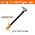 [TL]1 Piece Fine Thread Inflation Hose Adapter 30CM Car Tire Air Inflator Hose M6 Locking Air Chuck With Standard Tire Valve. 