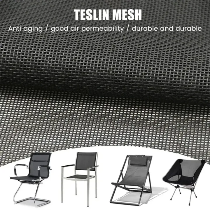Teslin%20Mesh%20Fabric%20For%20Diy%20Office%20Chair%20Recliner%20Beach%20Lounge%20Chair%20Placemat%20PVC%20Outdoor%20Waterproof%20Mesh%20Fabric%20Black%20-%20Image%202