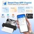 Mini Portable A4 Thermal Printer Bluetooth-compatible Photo PDF Printing Machine Folded Rolls Paper for Office Home Travel. 