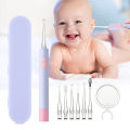 Baby's Luminous Ear Spoon With Dual LED Light Magnifying Glass 6 Types Ear Picks Cleaning Set USB Charging Earwax Cleaner. 