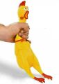 Screaming Chicken Toy Yellow Rubber Squaking Chicken Toy Novelty and Durable Rubber Chicken Gag Dog Toys Gift for Boys Girls Rubber Squeaky Strong Tough Chew Puppy Play Toy for Dog. 