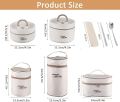 3 pcs Thermos Lunch Box Set Stackable Bento Box For Kids Adults School Picnic Fruit Salad Food Container Insulated Lunch Bag. 