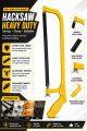 Heavy Duty Adjustable Hacksaw Frame with High Carbon Steel Blade – Metal, PVC & Wood Cutting Hand Saw. 