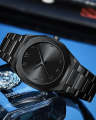 Original Metal Black Aura Stainless Steel - Arabic Black Aura Watch For Mens. 