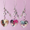 Anime Alien Stage Ivan till Mizi Hyuna Sua Luka Mobile Phone Chain Acrylic Heart Keychain Cosplay Props Couple Friends .