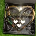 NIKAAH COMBO DEAL 1 NIKAAH CARTIFICATE WITH NAME 1 NIKAH PEN 1 ACRYLIC NIKAH PLATE WITH BEAUTIFUL BOX PACKING. 
