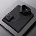 Men's Casual and Fashionable Long Sleeved Solid Color Shirt Non Ironing and Wrinkle Resistant Business Top. 