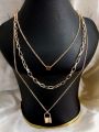 Charming Duo Chain Necklace in Golden for Girls.. 