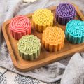 Jelly Mooncake Mould Plastic Mooncake Mold Press With Cookie Stamps Round Chinese Traditional Moon Cake Mold   0086. 