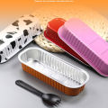 【Special Promotion】 10Pcs 200ml Aluminum Foil Baking Cake Box Rectangular Tin Cupcake Baking Pan Pudding Box Cheese Dessert Cup With Lid. 