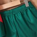 2025 Youth and Children Red and Green Splicing Color No. 7 Legend Quick-drying Sports Football Suit Set.