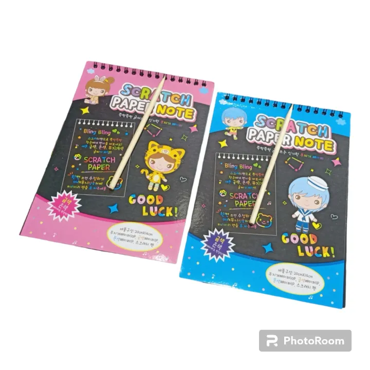 rainbow%20scratch%20notebook%204'x7'%20with%20wood%20pen%20to%20scratch%20black%20card%20page%20to%20scratch%20-%20Image%202
