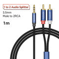 Toocki 3.5mm RCA Cable Jack to 2RCA Aux Audio Cable for Smartphone TV Box  RCA Splitter Aux Wire for Home Theater Speaker. 