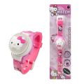 New Spiderman Kids Watches For Boys Cartoon Hello Kitty Stitch Children Rotate Watch with Flash Light Sanrio Girls Toys Clock. 