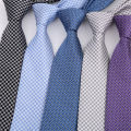 New 8CM Mens Tie Necktie Polka Dot Solid Ties For Man Groom Groomsman Jacquard Woven Ascot Neck Tie Formal Business Party.