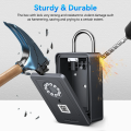 Camluxy Smart Key Box Fingerprint Safe Storage Lock Key 6 Digital Password Code Security Lockbox Combination Code IC Card Unlock. 