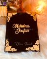 Velvet Nikkah File with Couple name inside Nikkah certificate. 