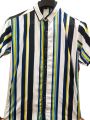 Men linen shirt with leopard/tiger pattern. 