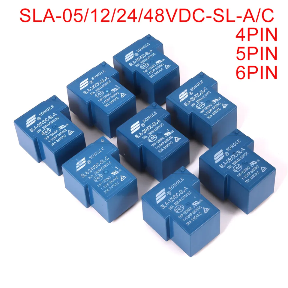 5Pcs Power Relay SLA SLA-05V 09 12V 24V 48VDC-SL-A -C 4Pin