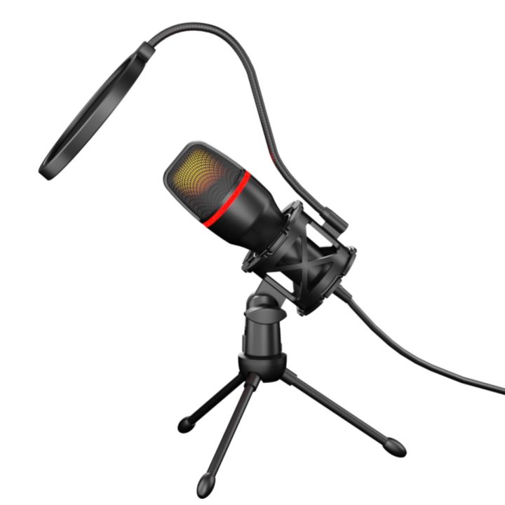 Computer%20Condenser%20Microphone%20Professional%20For%20PC%20Laptop%20USB%20Wired%20Streaming%20Sound%20Live%20Podcast%20RGB%20Record%20Gaming%20Accessories%20-%20Image%206