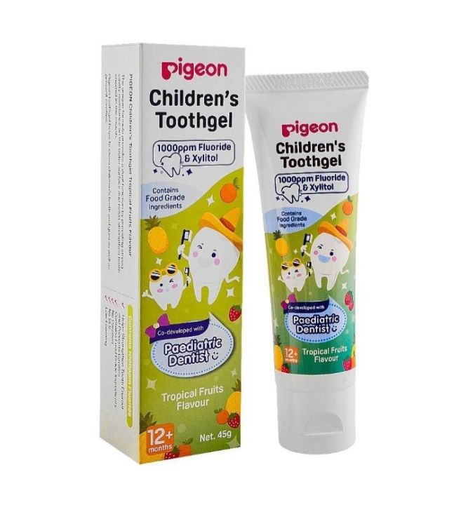 Pigeon Tropical Fruits Flavor Children Tooth Gel 45g.Made In Thailand ...