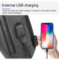 Running Chest Bag for Men USB Charging Fashion Streetwear Sling Pack Crossbody Motor Cycling Backpack for College Student Unisex.