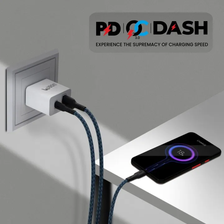 UBON%2025W%20Mobile%20Charger%20%7C%20CH-300%20OG%20Series%20%7C%20Type%20C%20+%20USB%20Power%20Adapter%20-%20Image%203