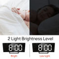 Electronic Alarm Clock Noiseless Design Digital LED Large Display Mirror Electronic Clock Digital Alarm Clock LED Mirror Clocks. 