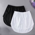 Black Skirt Spring Shirt Skirt Women Fake Hem Sweater Casual Korean Style Bottom Skirt  Sweater Bottom Fake Shirt Buttock Skirt. 