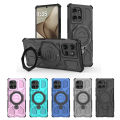 Magnetic Phone Case With Ring Holder Kickstand For Magsafe Motorola Moto Edge 50 Pro 60 Fusion 5G Hard Carbon Protect Cover. 