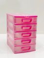 High Quality Mini Plastic Drawers Organizer Small Storage Drawers Containers with 5 Clear Drawer. 