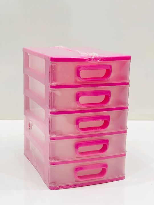 High Quality Mini Plastic Drawers Organizer Small Storage Drawers Containers with 5 Clear Drawer