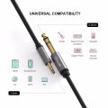 QGeeM 3.5mm to 6.35mm Adapter Aux Cable for Mixer Amplifier CD Player Speaker Gold Plated 3.5 Jack to 6.5 Jack Male Audio Cable.