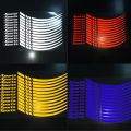 12pcs 18in Motorcycle Wheel Rim Motorcycle Hub Stickers Set Sport Stripe Decor Motocross Bike Wheels Stickers Waterproof Decals. 