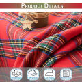 1/2 Panel Christmas Plaid Blackout Curtain Thermal Insulated Grommet Window Drapes Darkening Curtains for Living Room Bedroom. 