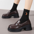 Lucyever Women's Loafers 2024 Spring British Style Slip On Platform Mary Jane Shoes Woman Japanese Jk Uniform Lolita Shoes Women.