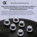 GK TS100 Liquid State Silicone Ear Tips Universal In Ear Earphones Hypoallergenic High Transparent Earplug Earphone Accessories.