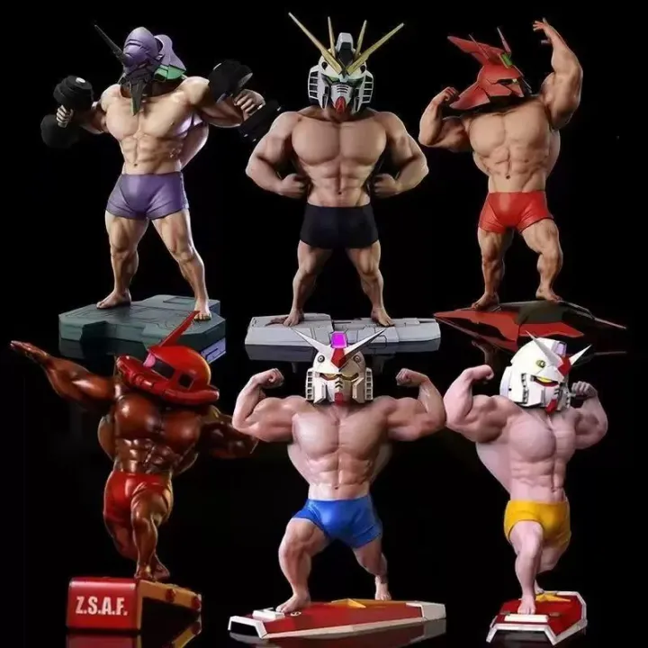 18cm%20Big%20Muscle%20Gunpla%20EVA%20Unit%2001%20LED%20Light%20Up%20Bodybuilding%20Statue%20RX-78%20Zaku%20Sazabi%20Nu%20Yuanzu%20Action%20Figures%20Boys%20Toy%20%20-%20Image%202
