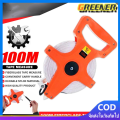 Greener tape measure 100m tape measure tape measure measure tape measure fiberglass tape measure 100m mechanic equipment. 