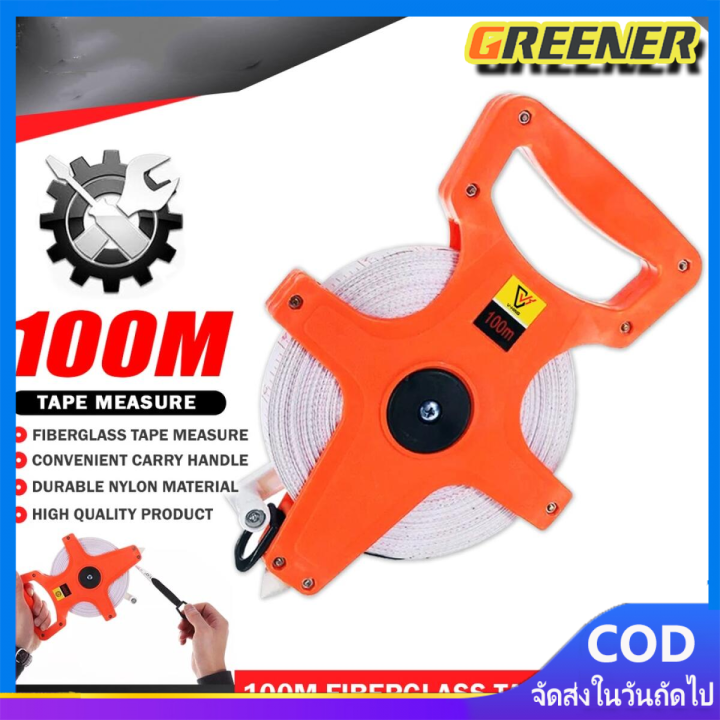 Greener tape measure 100m tape measure tape measure measure tape measure fiberglass tape measure 100m mechanic equipment