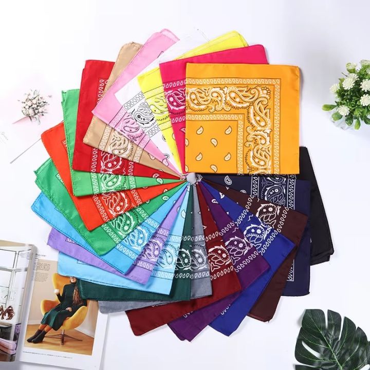 1-3pcs Bohemian Print Bandana Paisley Pattern Headbands Hiphop Kerchief Outdoor Unisex Headband Wrist Wraps Mask Handkerchief