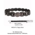 1pc Vintage Style Women'S Faux PU Belt with Oval Rivet Buckle Waistband Vintage Personalized Belts.