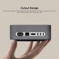 Silicone Protective Case for Mac Mini M4/M4 Pro 2024 Precise Opening Dustproof Cover Easy Install Wear-resistant Waterproof.