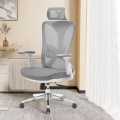 Computer Desk Chair Comfy, Gaming Chair, Office Chair with Lumbar Support, Mesh Office Chairs with Headrests, Desk Chair for Long Hours (Black Silver). 