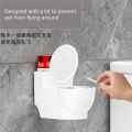 Wall-mounted Ashtray Toilet shaped Ashtray With lid Funny Bathroom Decorative Plastic Multi-function Ash Tray For Home Men Gifts. 