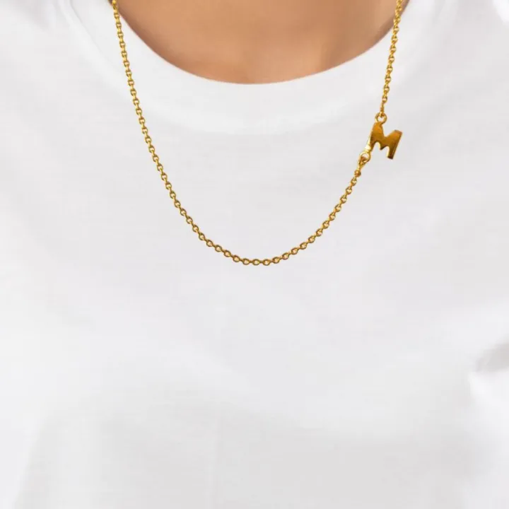 Gold Plated Silver Chandi 22ct Initial 