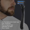 6-Layer Razor Head Manual Shaver , Stainless Steel Classic Double Edge Blade Razor Safety Shaving Beard Moustache Manual Shaver.