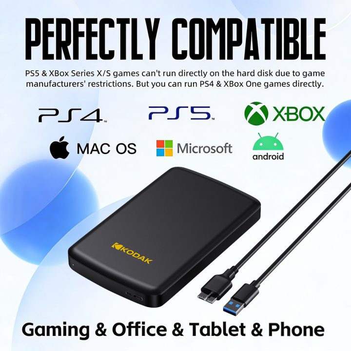 Kodak%20Portable%20External%20Hard%20Drive%20HDD%20P150%205Gbps%20USB3.0%20External%20Hard%20Disk%20500G%201TB%20Large-capacity%20Storage%20PS4/Xbox/PC%20-%20Image%204