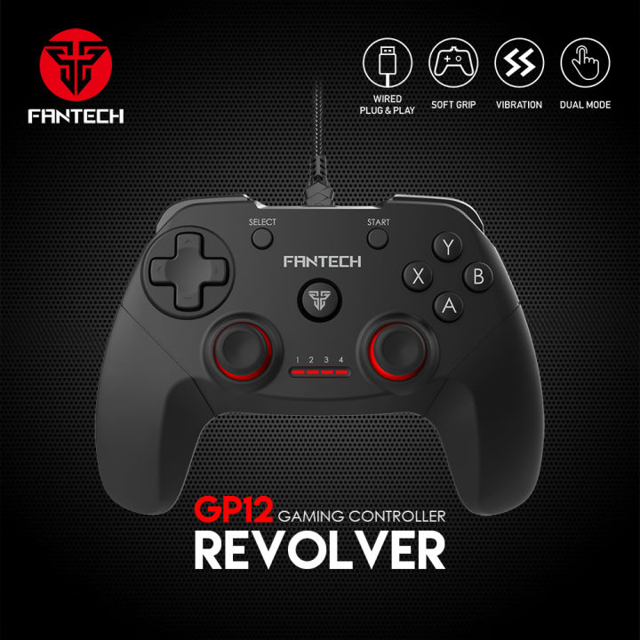 FANTECH GP12 Revolver Wired Vibration Gaming Controller Gamepad Multi ...